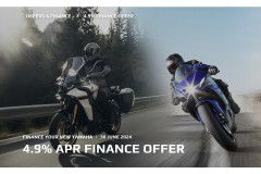 4.9% APR representative finance is now available on selected new Yamaha models.
